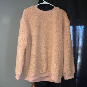 Sherpa crew neck sweatshirt